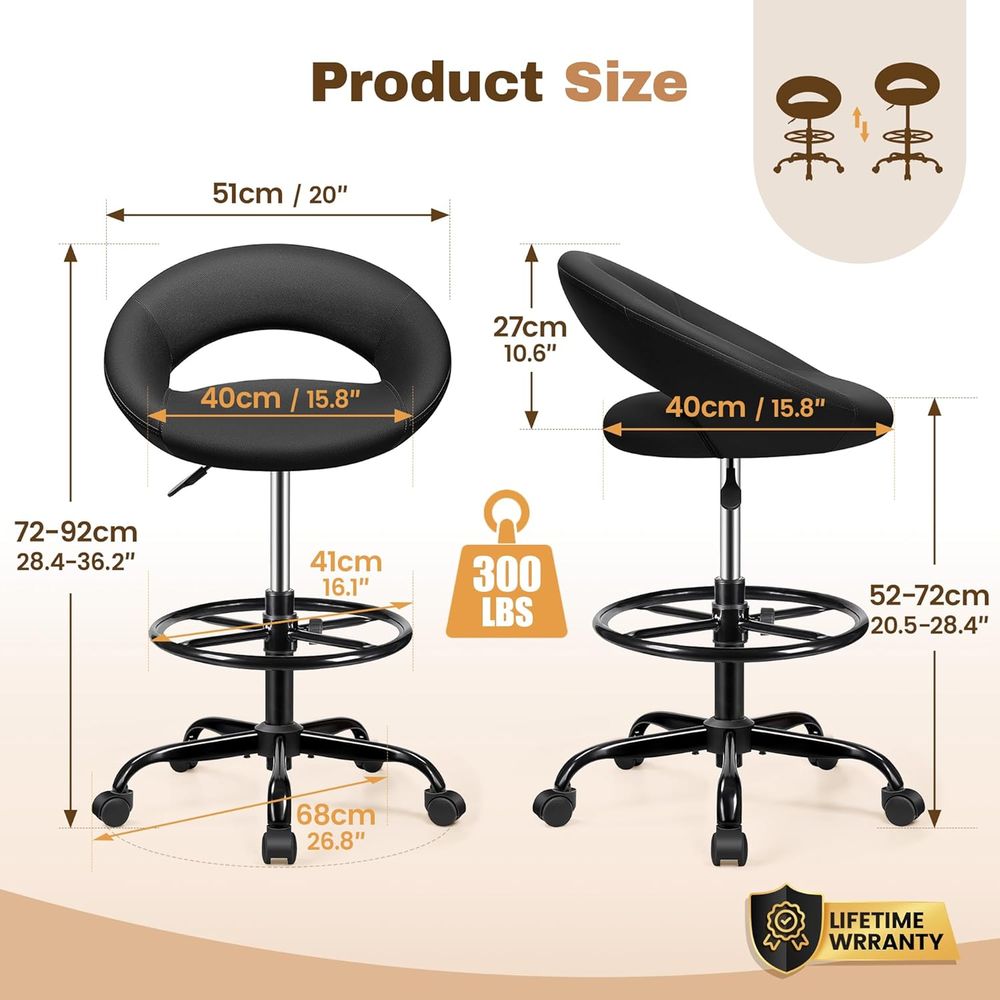 Adjustable Swivel Bar Stools w - Home Bar And Kitchen reseña y precio