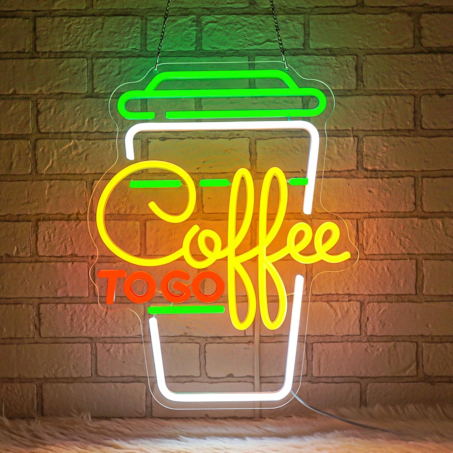 Coffee Neon Sign USB Dimmable  - Home Bar And Kitchen reseña y precio