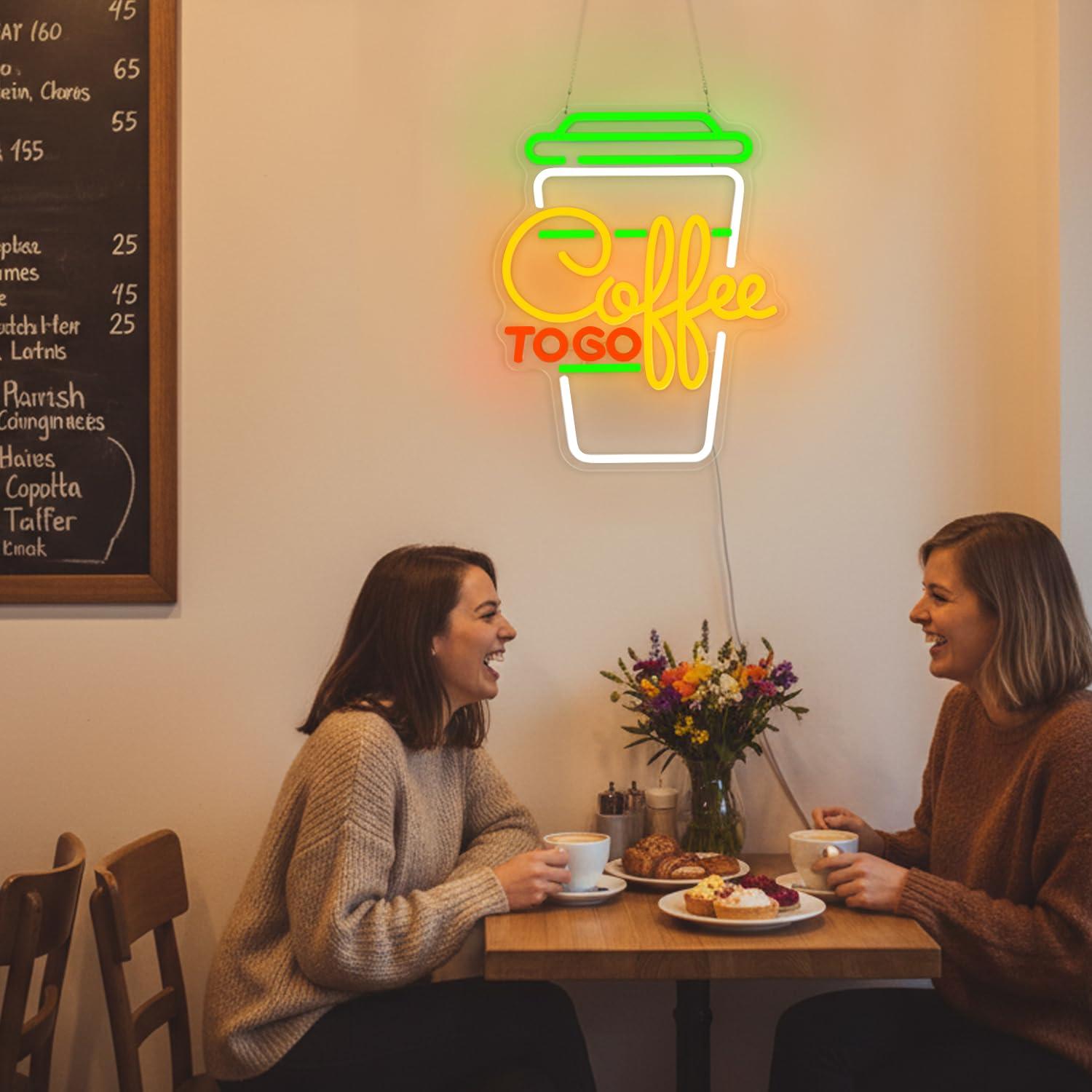 Coffee Neon Sign USB Dimmable  - Home Bar And Kitchen reseña y precio