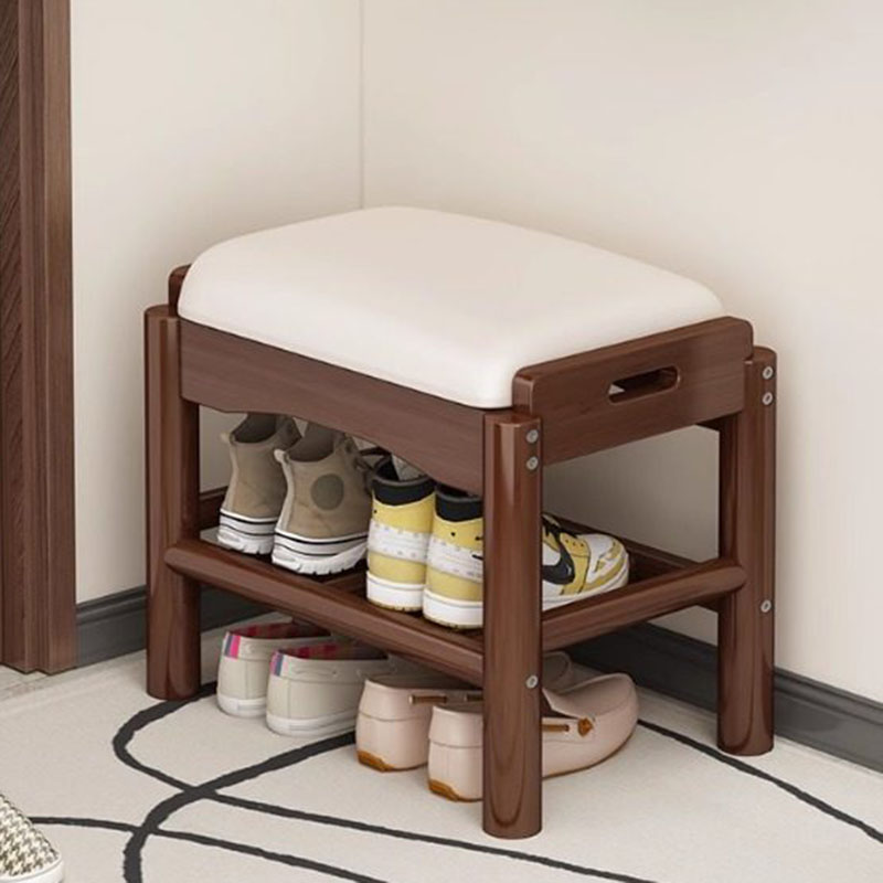 Modern Wood Foot Stool Shoe St - Home Bar Lounge reseña y precio