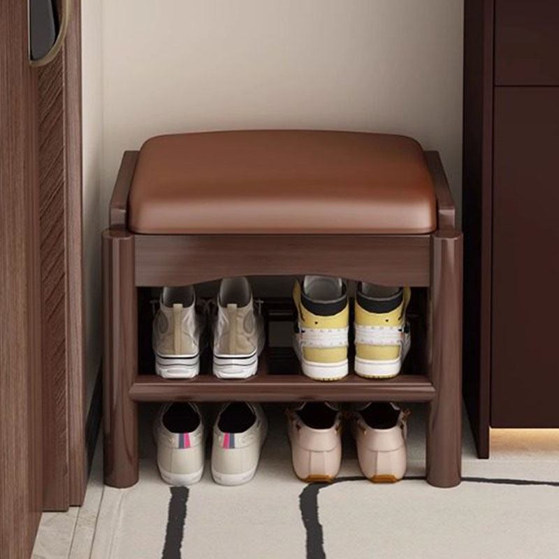Modern Wood Foot Stool Shoe St - Home Bar Lounge reseña y precio