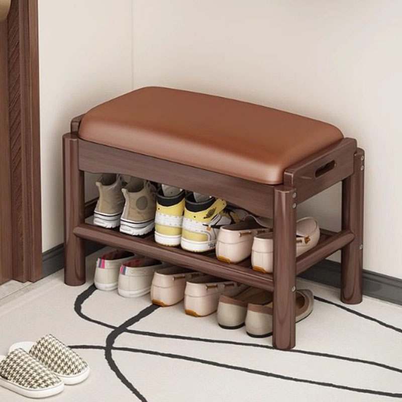 Modern Wood Foot Stool Shoe St - Home Bar Lounge reseña y precio