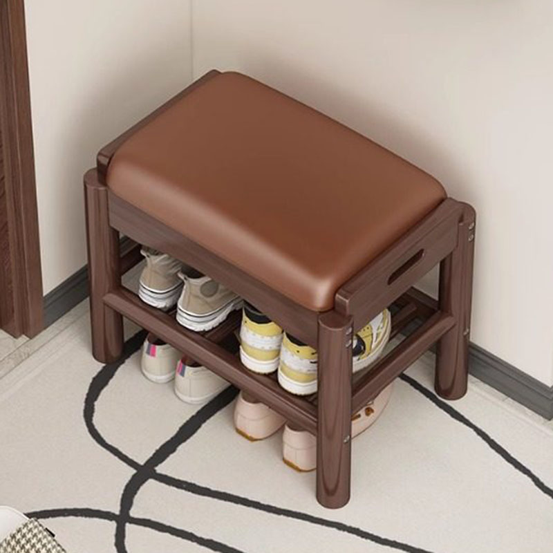 Modern Wood Foot Stool Shoe St - Home Bar Lounge reseña y precio
