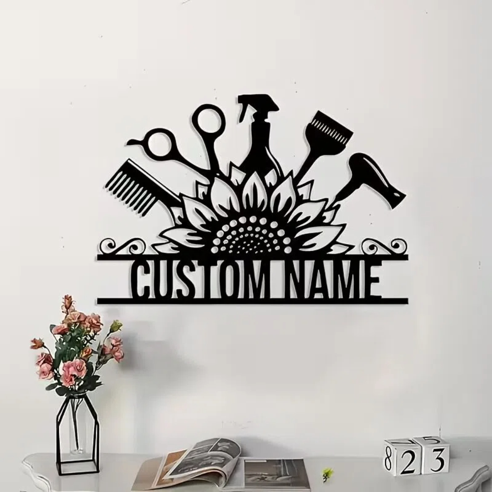 Custom Hair Stylist metal Name - Home Barbershop reseña y precio