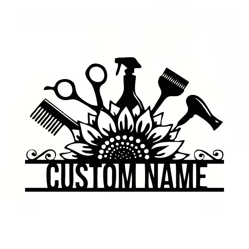 Custom Hair Stylist metal Name - Home Barbershop reseña y precio