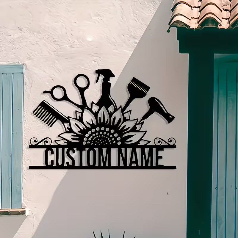 Custom Hair Stylist metal Name - Home Barbershop reseña y precio