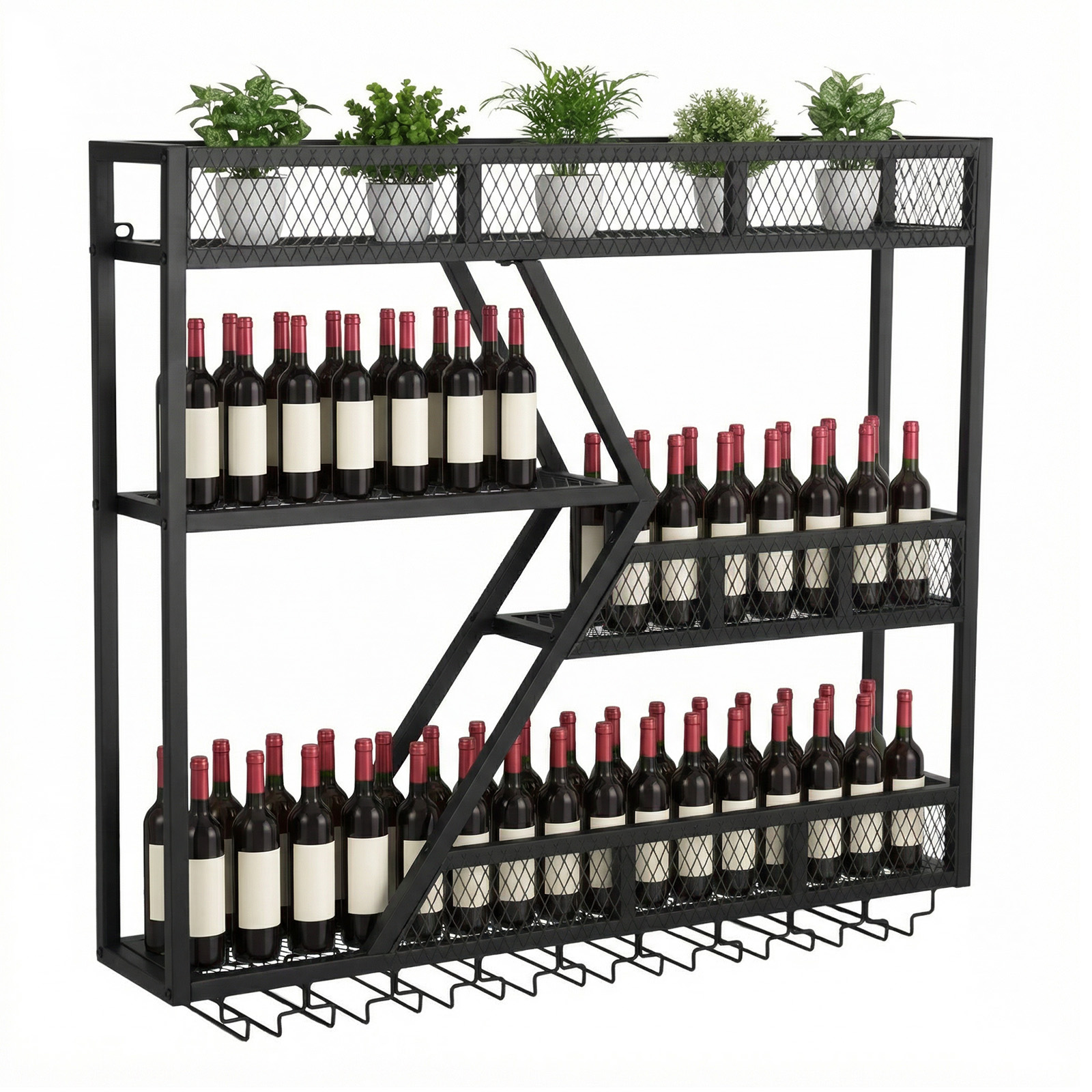 39in 3-Tiers Floating Bar Shel - Home Bar Shelf reseña y precio