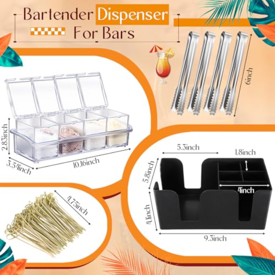 15 Pcs Bar Caddy Accessories 3 - Speed Pourer Cap reseña y precio