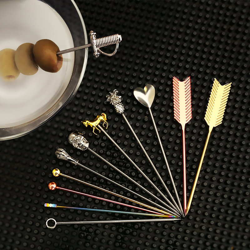 Cocktail Pick Stainless Steel  - Bitters Bottle Set reseña y precio