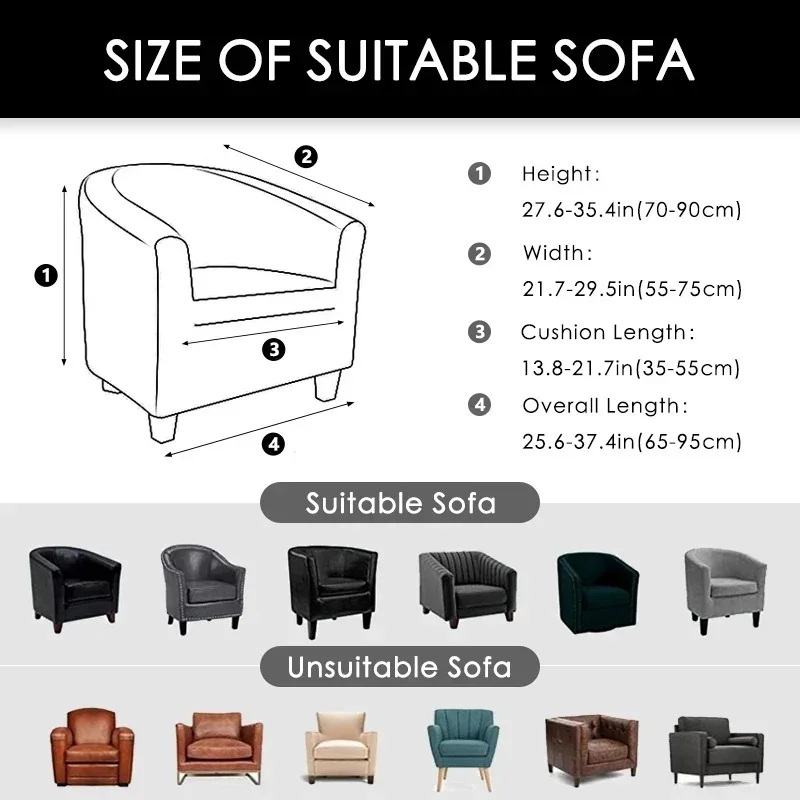 Elastic Club Chair Cover Jacqu - Home Bar Lounge reseña y precio