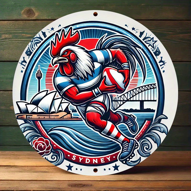 A vibrant Sydney Roosters wall - Home Bar Sydney reseña y precio