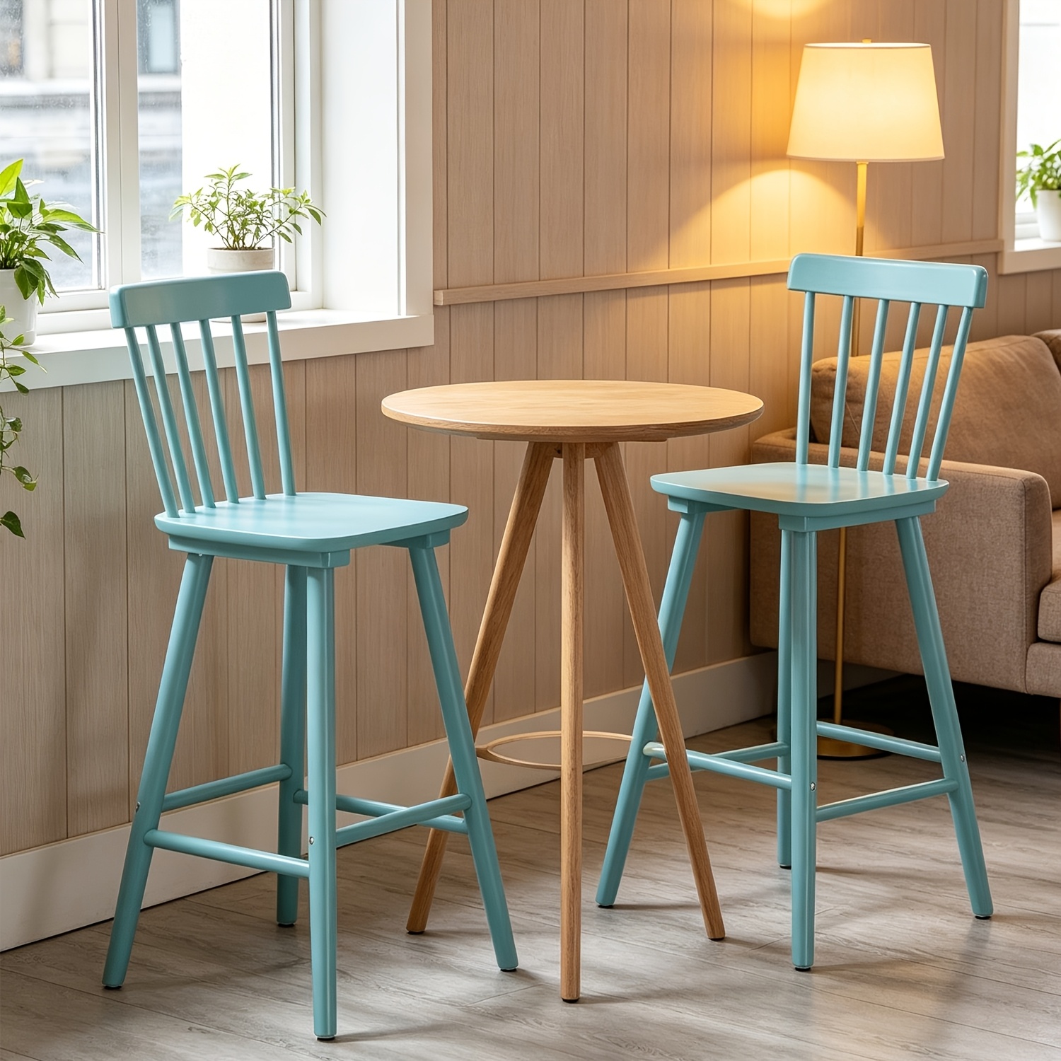 Bar Stools Set of 2, 26 Inch C - Home Bar And Counter reseña y precio