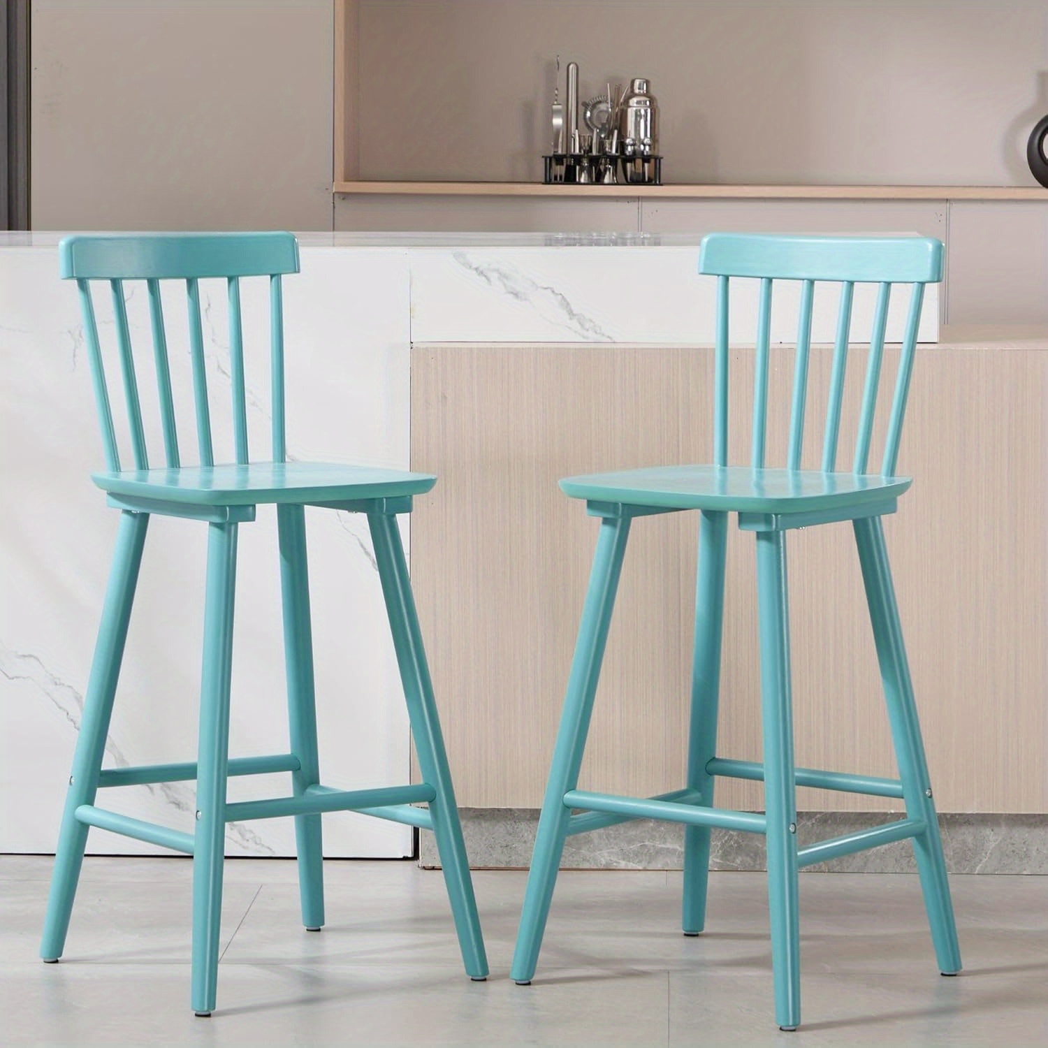 Bar Stools Set of 2, 26 Inch C - Home Bar And Counter reseña y precio