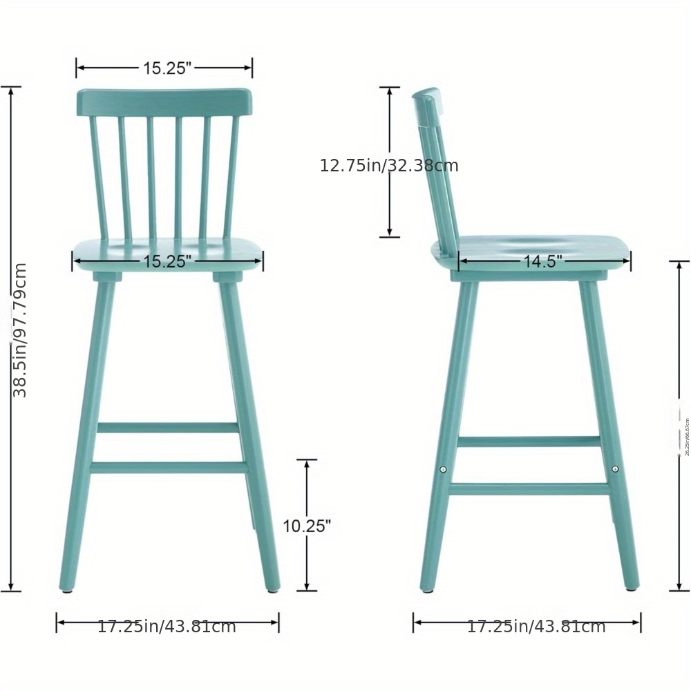 Bar Stools Set of 2, 26 Inch C - Home Bar And Counter reseña y precio