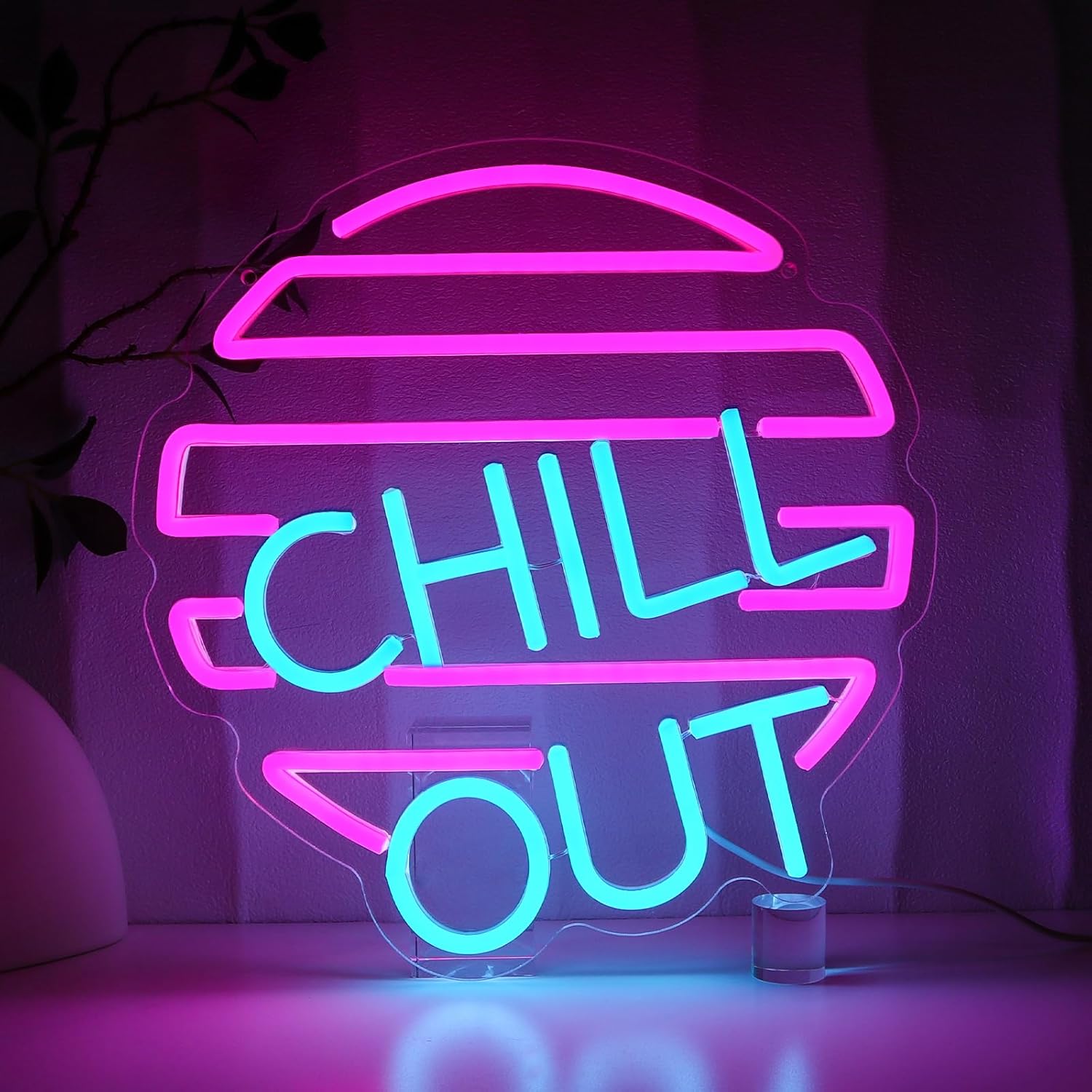 Chill Out Neon Sign for Wall D - Home Bar Lounge reseña y precio