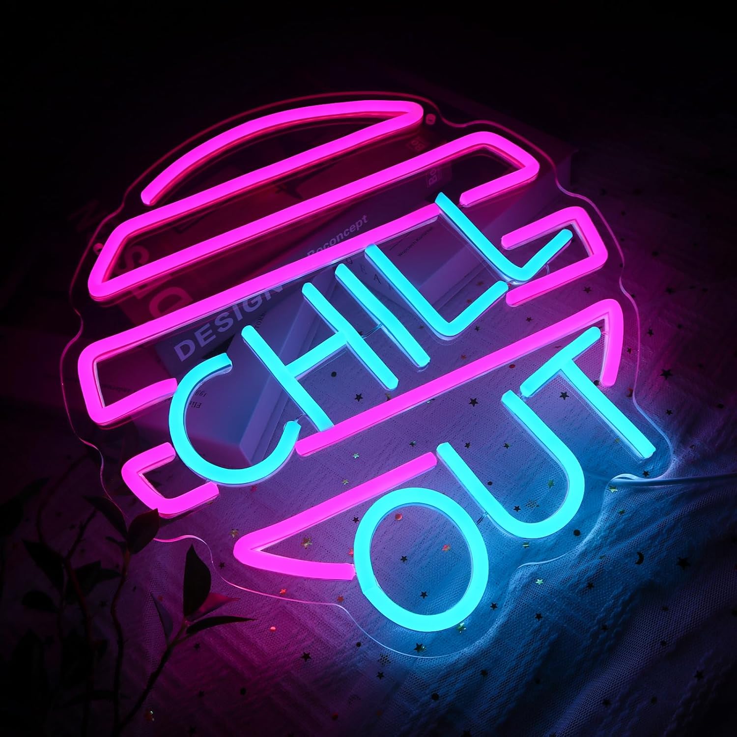 Chill Out Neon Sign for Wall D - Home Bar Lounge reseña y precio
