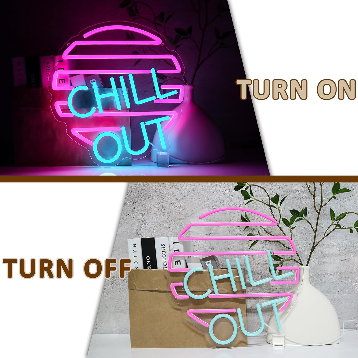 Chill Out Neon Sign for Wall D - Home Bar Lounge reseña y precio