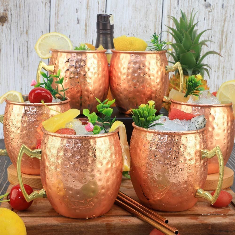 Moscow Mule Copper Mugs- Set o - Mule Copper Mug reseña y precio