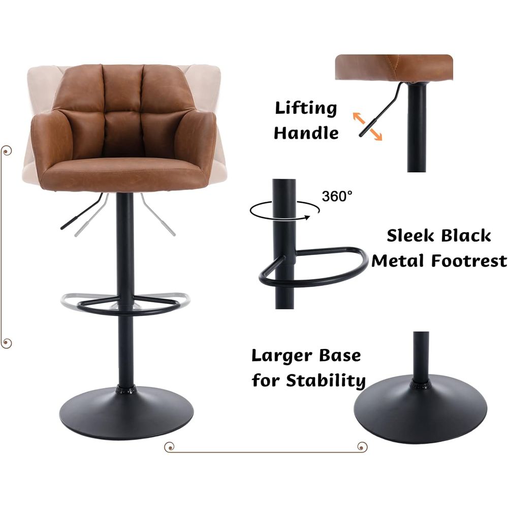 Set of 4 Adjustable Swivel Bar - Home Bar And Counter reseña y precio