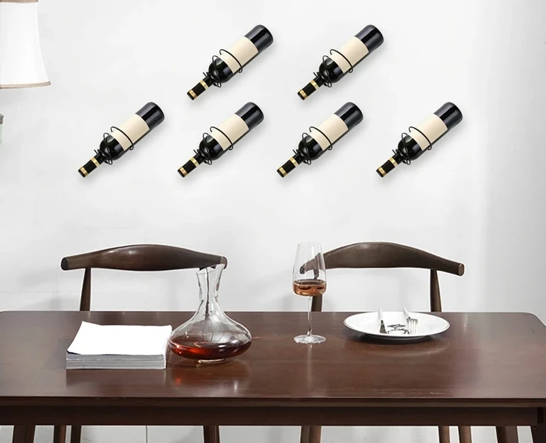 Pack Of 6 Wall Mounted Wine Ra - Home Bar Stand reseña y precio
