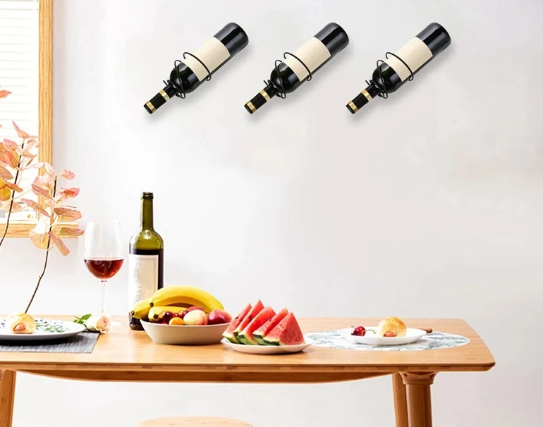 Pack Of 6 Wall Mounted Wine Ra - Home Bar Stand reseña y precio