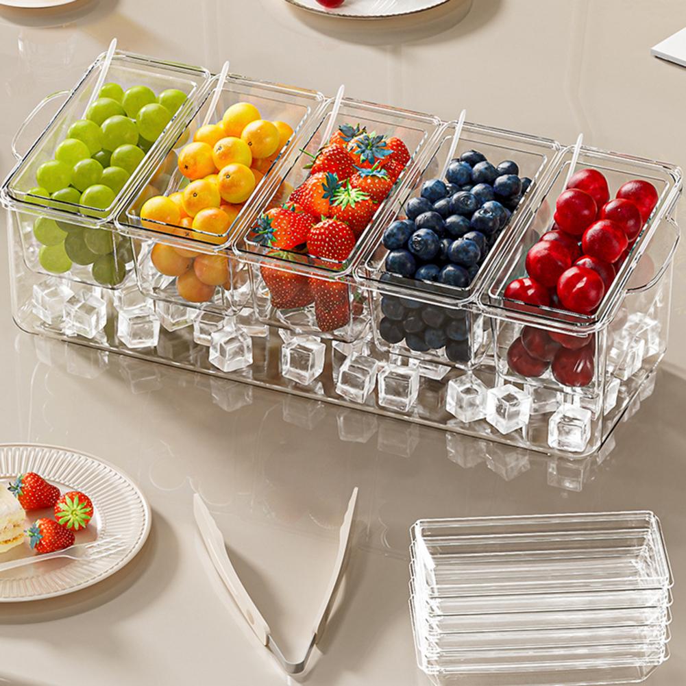 Taco Bar Serving Set for Party - Garnish Tray Set reseña y precio