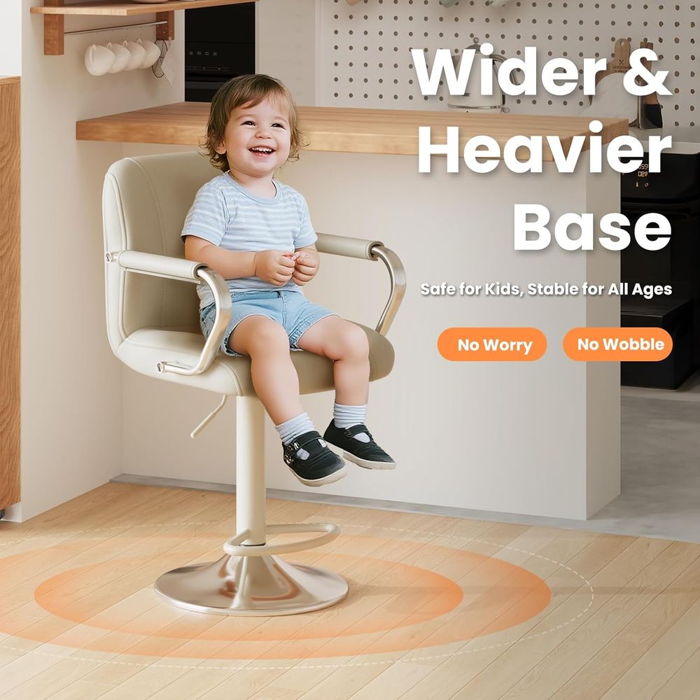 3 Beige Adjustable Swivel Coun - Home Bar Seating reseña y precio