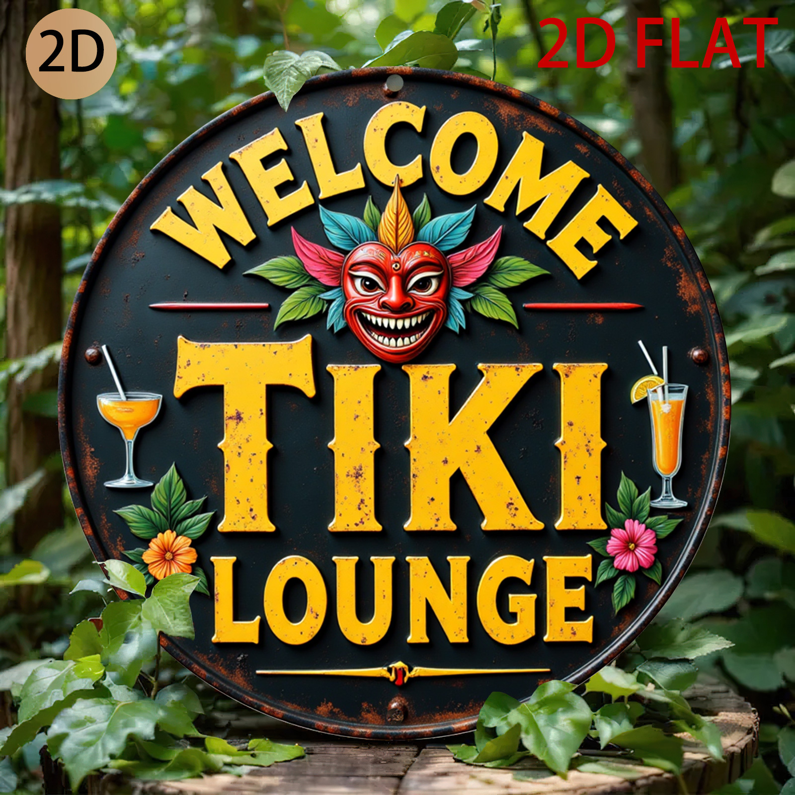 Retro Tiki Lounge Sign - Tropi - Home Bar Lounge reseña y precio
