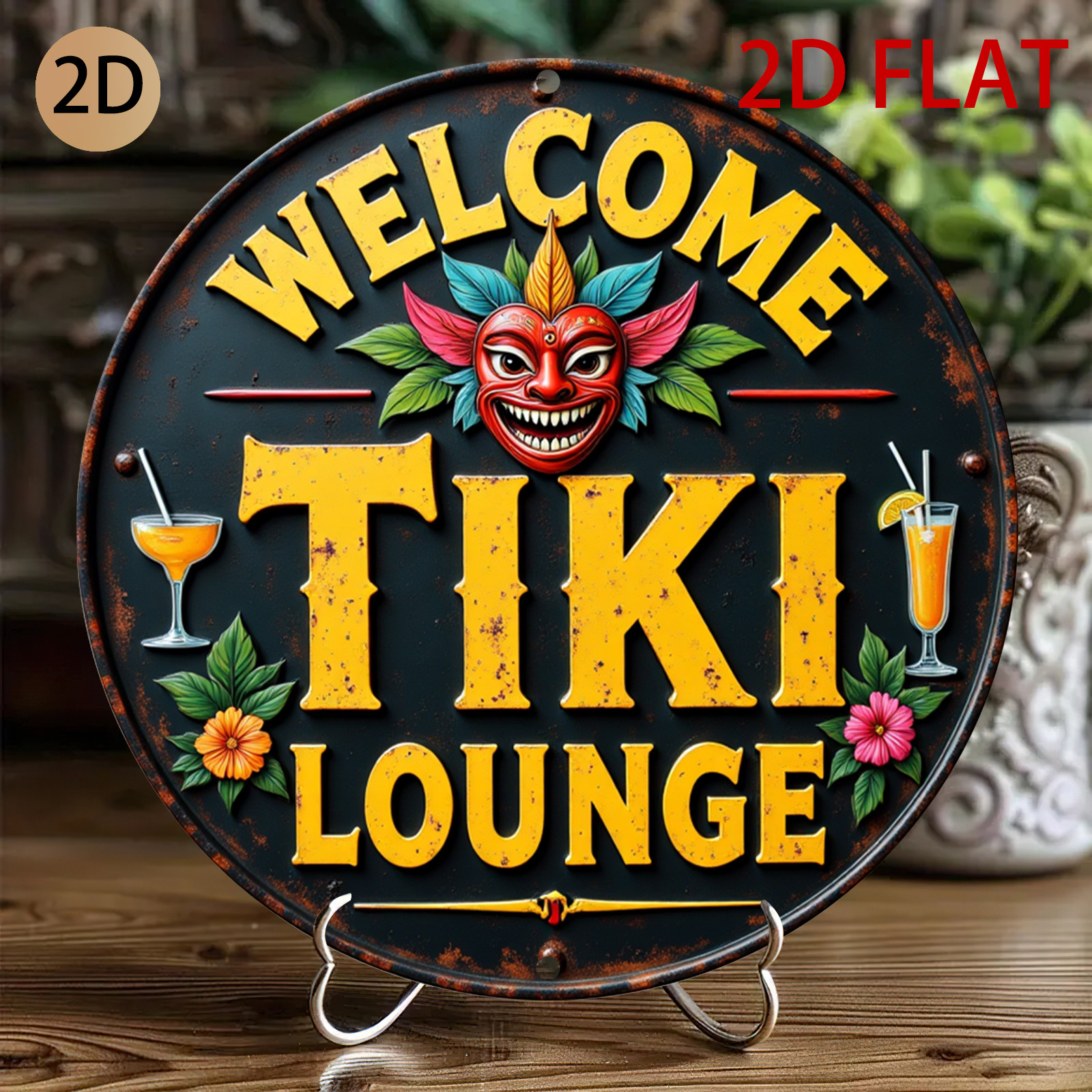 Retro Tiki Lounge Sign - Tropi - Home Bar Lounge reseña y precio