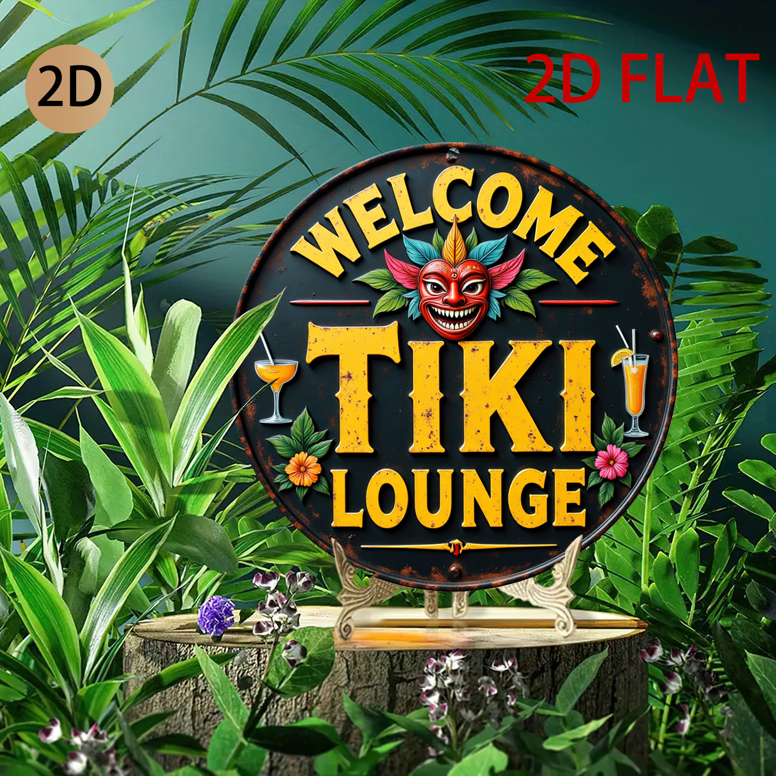 Retro Tiki Lounge Sign - Tropi - Home Bar Lounge reseña y precio