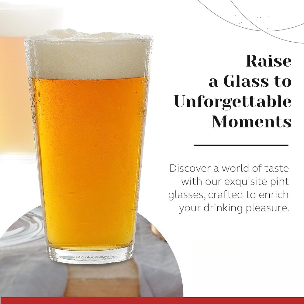 16 oz Pint Glasses 6 Pcs Set D - Highball Glass Set reseña y precio