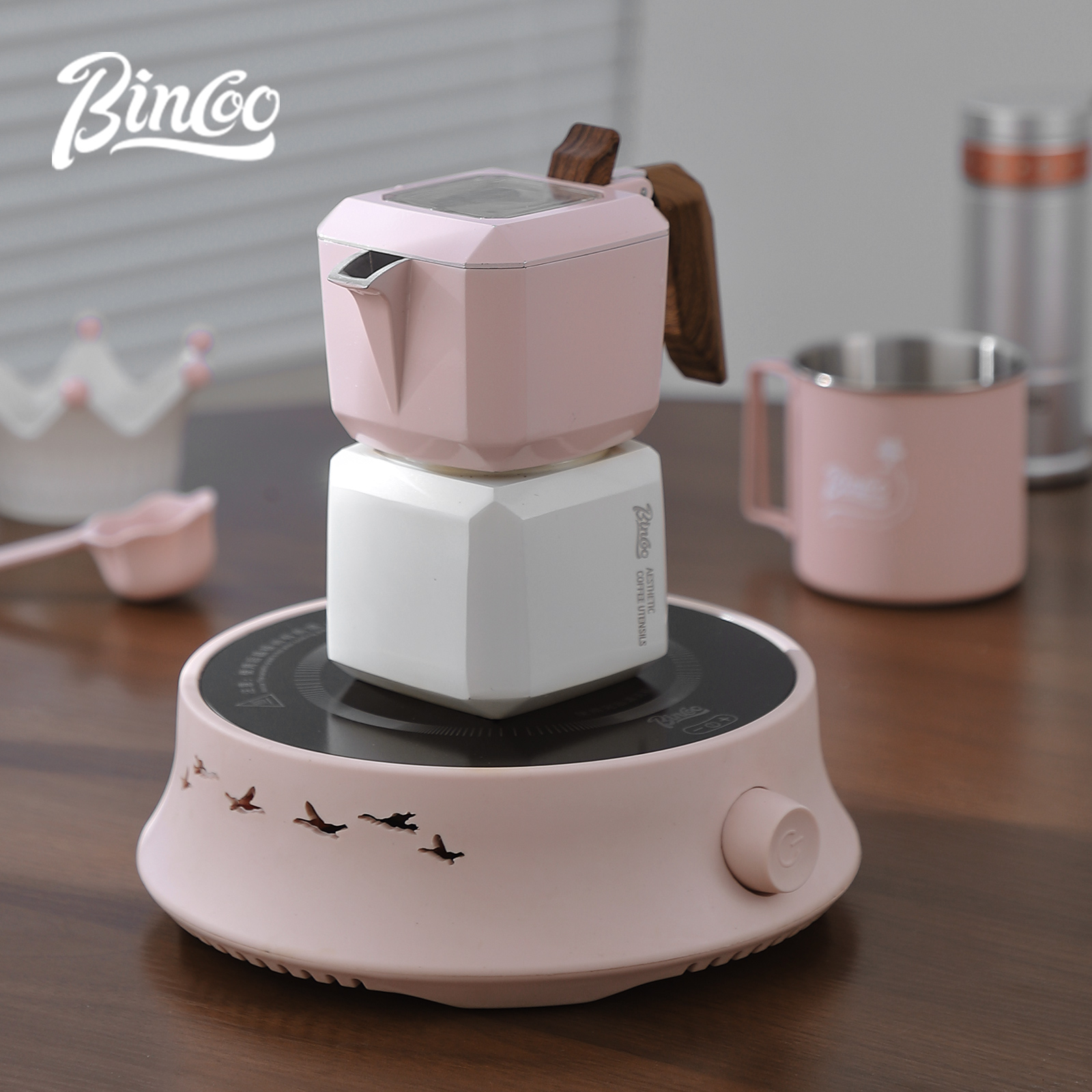 BINCOO Dual Valve Moka Pot Squ - Home Barista reseña y precio