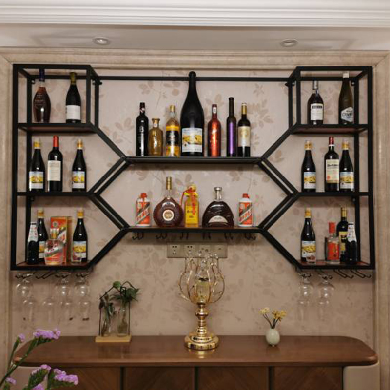 Metal Shelves Wine Cabinet Liv - Home Bar Shelf reseña y precio