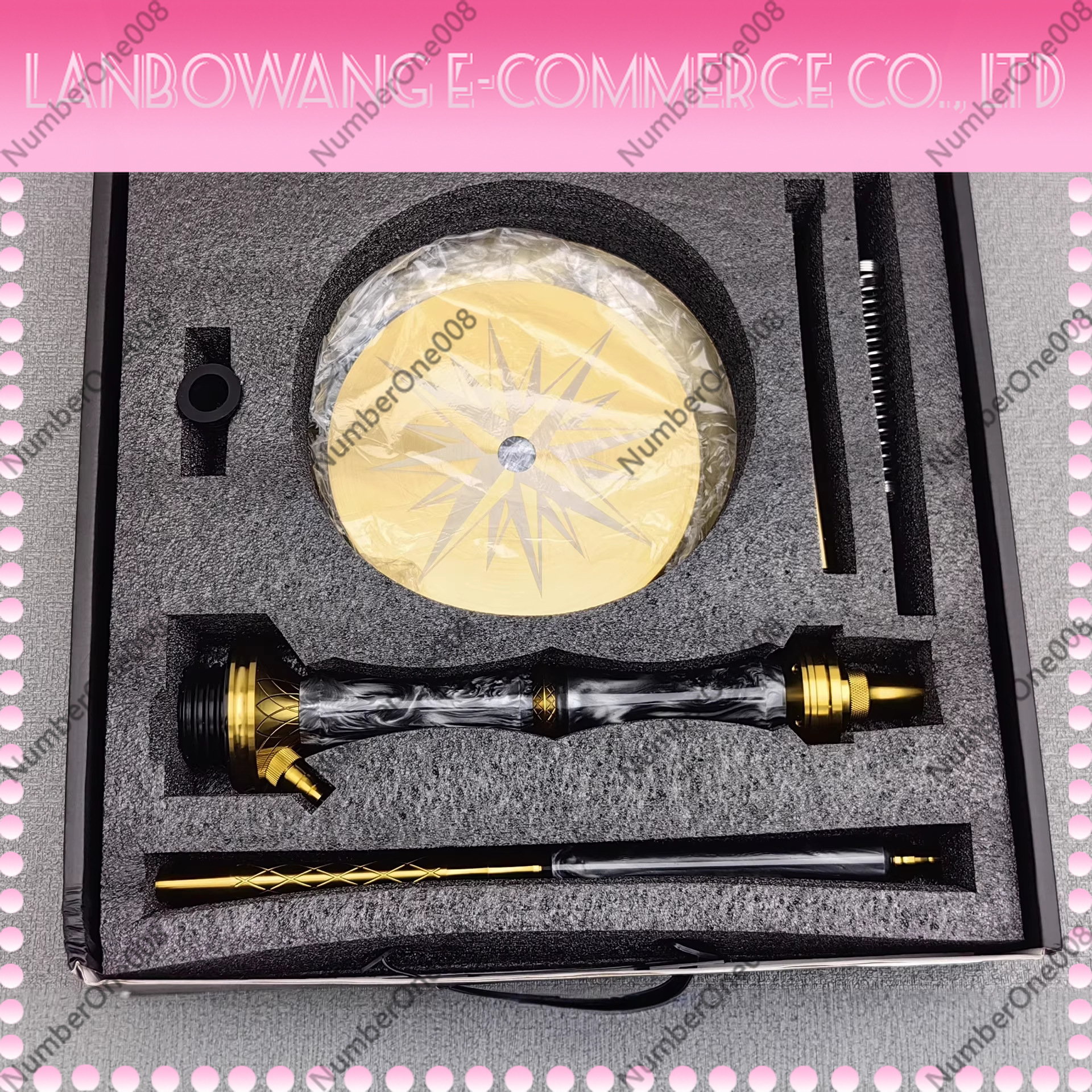 Stainless Steel Hookah Set Pea - Home Bar Lounge reseña y precio