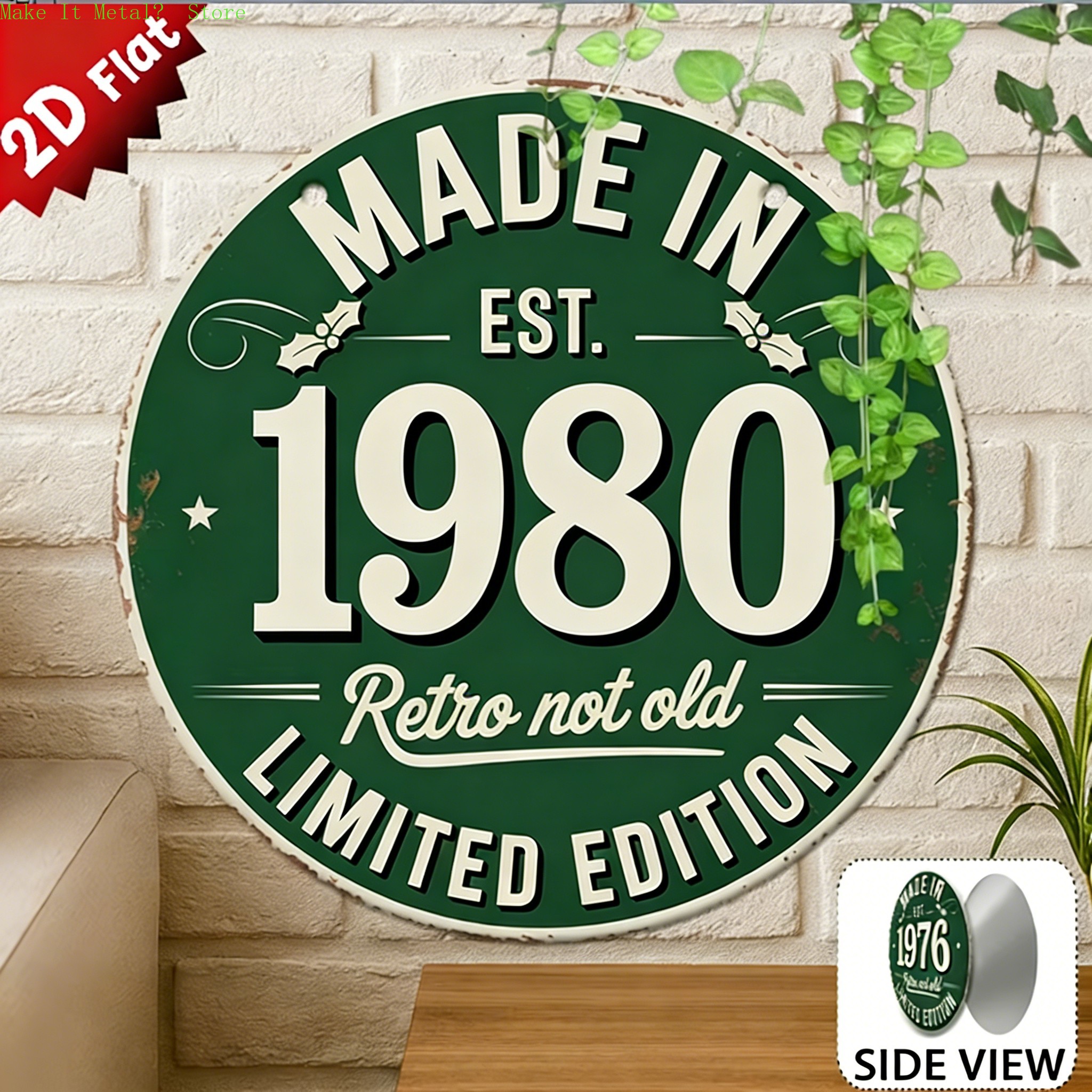 Made in 1976 Retro Not Old 2D  - Home Bar Cafe reseña y precio