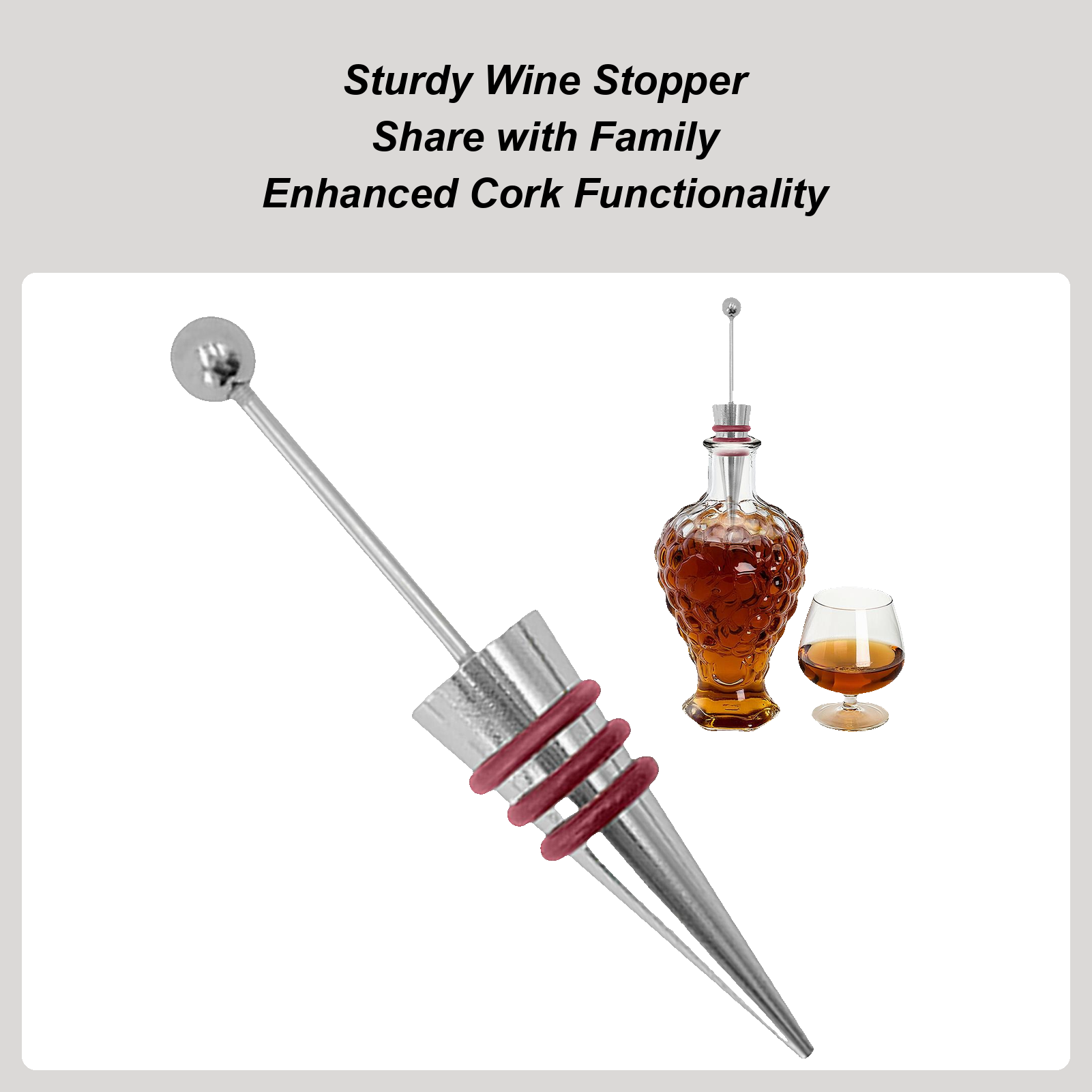 Wine Stopper Alloy Silicone Re - Home Bar Supplies reseña y precio
