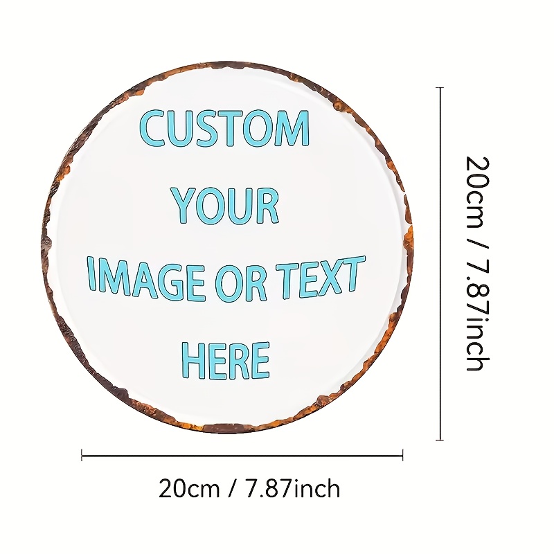 Custom Round Metal Tin Sign, P - Home Bar Cafe reseña y precio