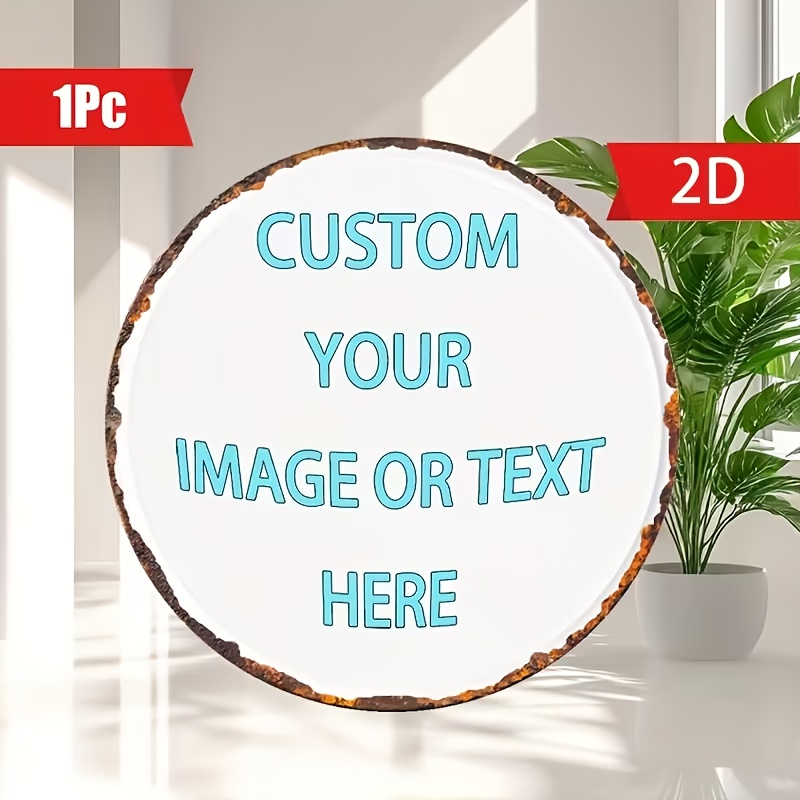 Custom Round Metal Tin Sign, P - Home Bar Cafe reseña y precio